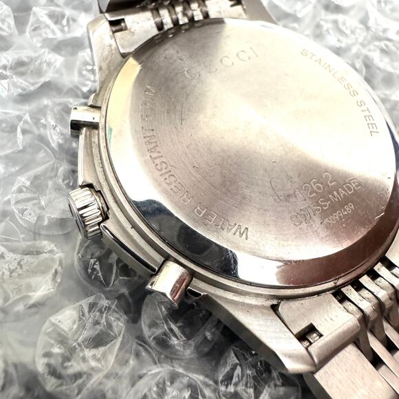 Gucci 126.2 Men’s Swiss Stainless Steel Chronograph Watch Blue Dial #15099489 - Picture 6 of 13